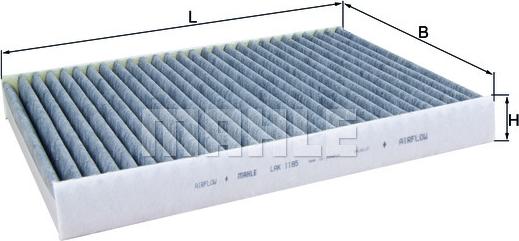 MAHLE LAK 1185 - Фільтр, повітря у внутрішній простір autocars.com.ua