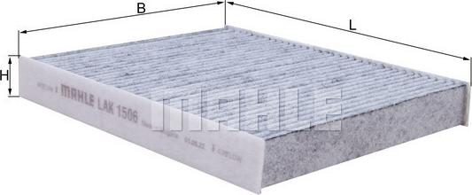 MAHLE LAK 1506 - Фільтр, повітря у внутрішній простір autocars.com.ua