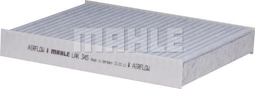 MAHLE LAK 345 - Фильтр воздуха в салоне autodnr.net