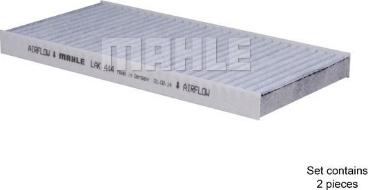 MAHLE LAK 444/S - Фильтр воздуха в салоне autodnr.net