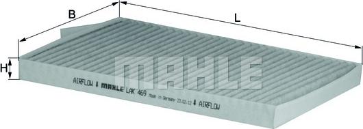 MAHLE LAK 469 - Фильтр воздуха в салоне autodnr.net