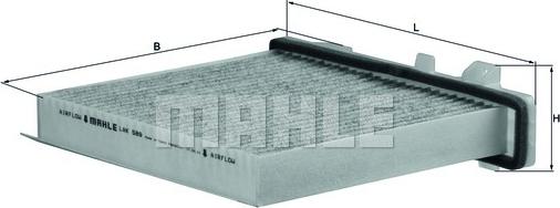 MAHLE LAK 589 - Фільтр, повітря у внутрішній простір autocars.com.ua