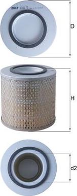 MAHLE LX 1077 - Повітряний фільтр autocars.com.ua