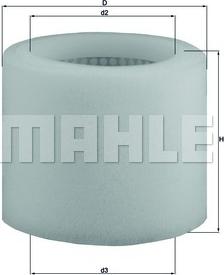 MAHLE LX 123 - Повітряний фільтр autocars.com.ua