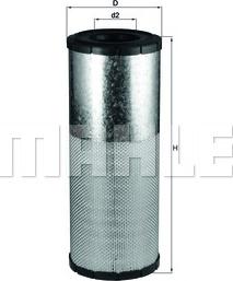 MAHLE LX 1242 - Повітряний фільтр autocars.com.ua