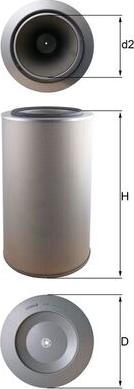 MAHLE LX 1255 - Повітряний фільтр autocars.com.ua