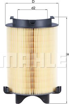 MAHLE LX 1566 - Повітряний фільтр autocars.com.ua