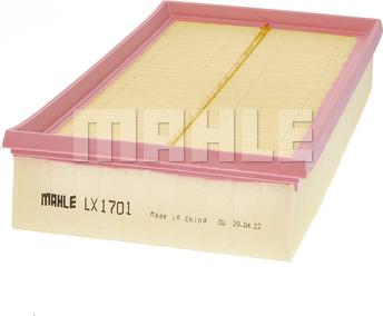 MAHLE LX 1701 - Повітряний фільтр autocars.com.ua