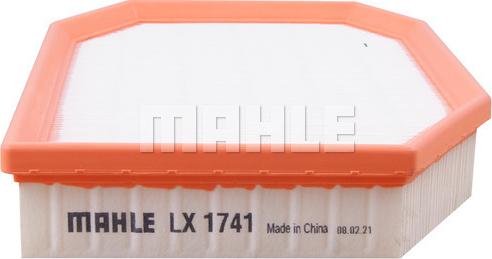 MAHLE LX 1741 - Повітряний фільтр autocars.com.ua