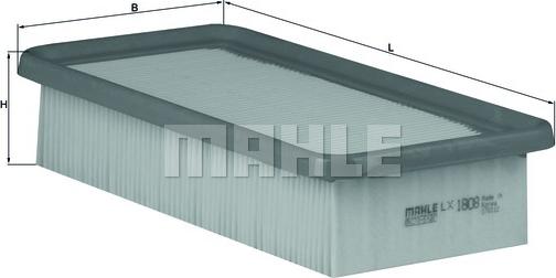 MAHLE LX 1808 - Повітряний фільтр autocars.com.ua