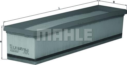 MAHLE LX 1849 - Повітряний фільтр autocars.com.ua