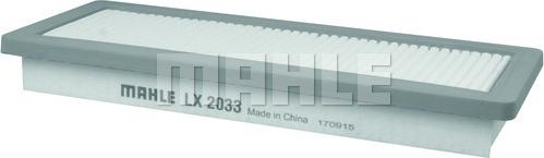 MAHLE LX 2033 - Фільтр повітряний Citroen C4-C5-DS3-DS4-Peugeot 207-308-508-3008 07- autocars.com.ua