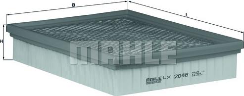 MAHLE LX 2048 - Повітряний фільтр autocars.com.ua