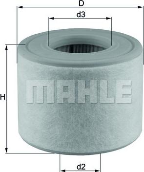 MAHLE LX 2607/2 - Повітряний фільтр autocars.com.ua