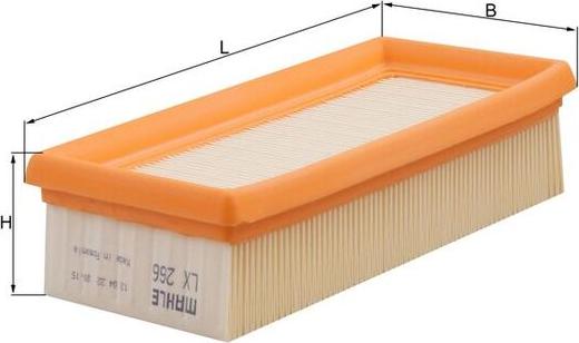 MAHLE LX 266 - Повітряний фільтр autocars.com.ua