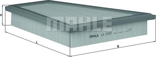 MAHLE LX 2787 - Повітряний фільтр autocars.com.ua