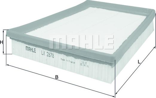 MAHLE LX 2878 - Повітряний фільтр autocars.com.ua