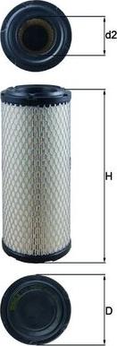 MAHLE LX 2958 - Повітряний фільтр autocars.com.ua