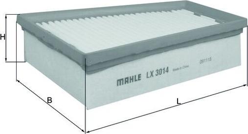 MAHLE LX 3014 - Повітряний фільтр autocars.com.ua