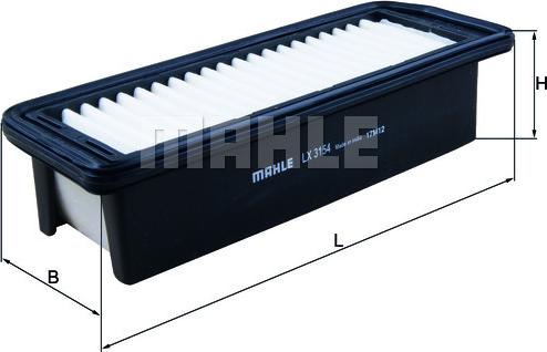 MAHLE LX 3154 - Повітряний фільтр autocars.com.ua