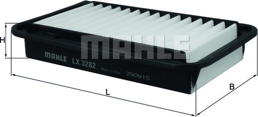 MAHLE LX 3282 - Повітряний фільтр autocars.com.ua