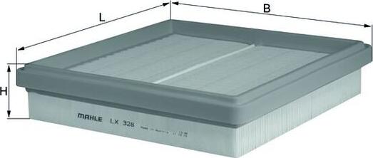 MAHLE LX 328 - Повітряний фільтр autocars.com.ua