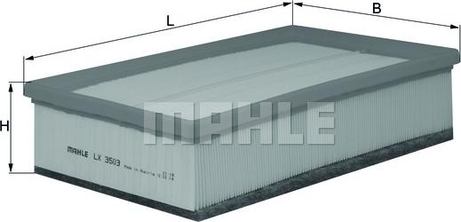 MAHLE LX 3503 - Повітряний фільтр autocars.com.ua