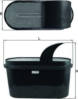 MAHLE LX 3555 - Повітряний фільтр autocars.com.ua