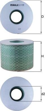 MAHLE LX 4156 - Повітряний фільтр autocars.com.ua