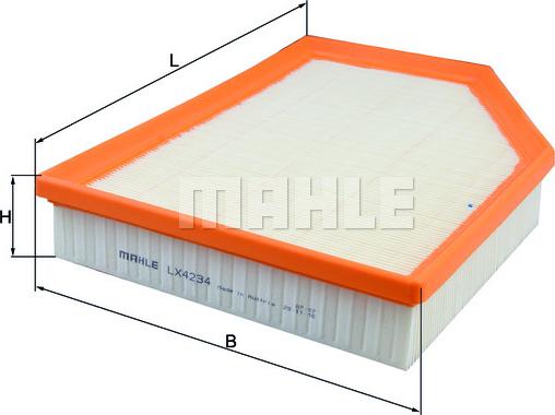 MAHLE LX 4234 - Повітряний фільтр autocars.com.ua