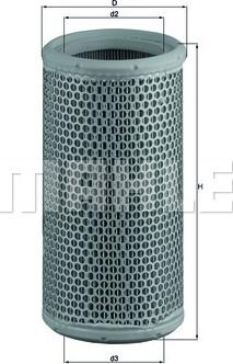 MAHLE LX 425 - Повітряний фільтр autocars.com.ua