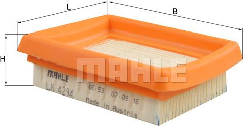 MAHLE LX 4294 - Повітряний фільтр autocars.com.ua