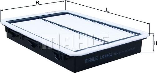 MAHLE LX 4432 - Повітряний фільтр autocars.com.ua
