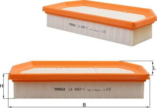 MAHLE LX 4457/1 - Повітряний фільтр autocars.com.ua