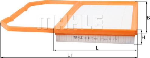 MAHLE LX 4632 - Повітряний фільтр autocars.com.ua