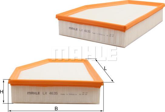 MAHLE LX 4635 - Повітряний фільтр autocars.com.ua