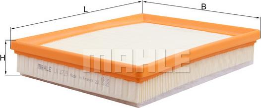 MAHLE LX 4729 - Повітряний фільтр autocars.com.ua