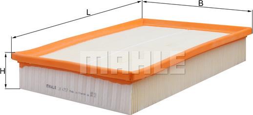 MAHLE LX 4757 - Повітряний фільтр autocars.com.ua
