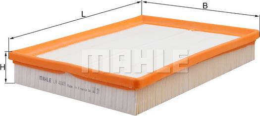 MAHLE LX 4849 - Повітряний фільтр autocars.com.ua