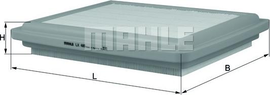 MAHLE LX 485 - Повітряний фільтр autocars.com.ua