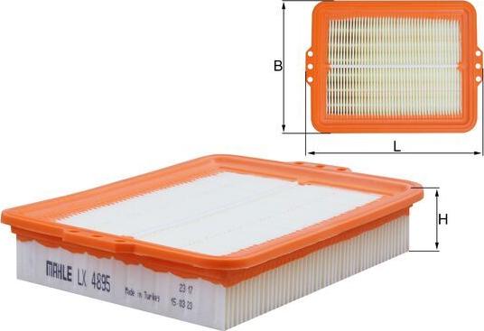 MAHLE LX 4895 - Повітряний фільтр autocars.com.ua