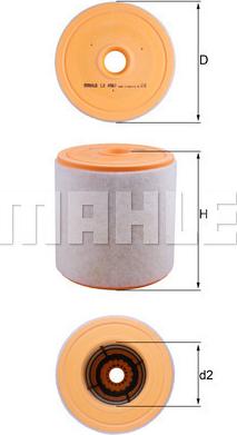 MAHLE LX 4961 - Повітряний фільтр autocars.com.ua