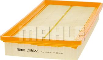 MAHLE LX 5022 - Повітряний фільтр autocars.com.ua