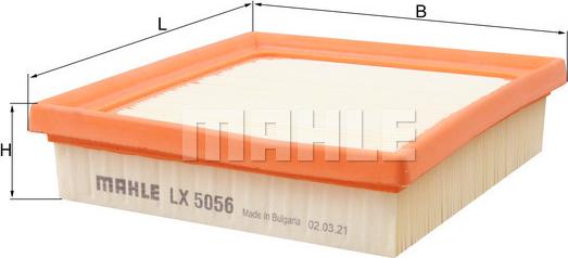 MAHLE LX 5056 - Повітряний фільтр autocars.com.ua