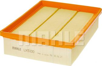 MAHLE LX 5100 - Повітряний фільтр autocars.com.ua