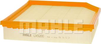MAHLE LX 5200 - Повітряний фільтр autocars.com.ua