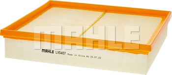 MAHLE LX 5407 - Повітряний фільтр autocars.com.ua