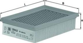 MAHLE LX 554 - Повітряний фільтр autocars.com.ua