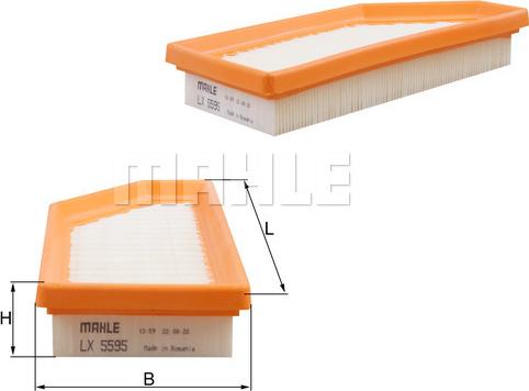 MAHLE LX 5595 - Повітряний фільтр autocars.com.ua
