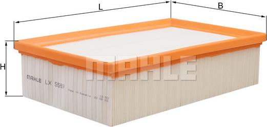 MAHLE LX 5597 - Повітряний фільтр autocars.com.ua